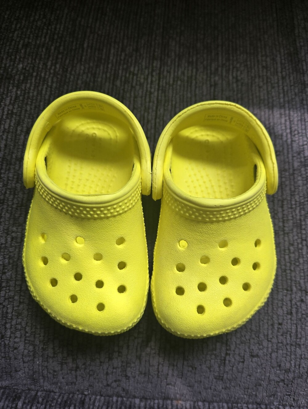 Neon Yellow Toddler Clog Crocs Sandals